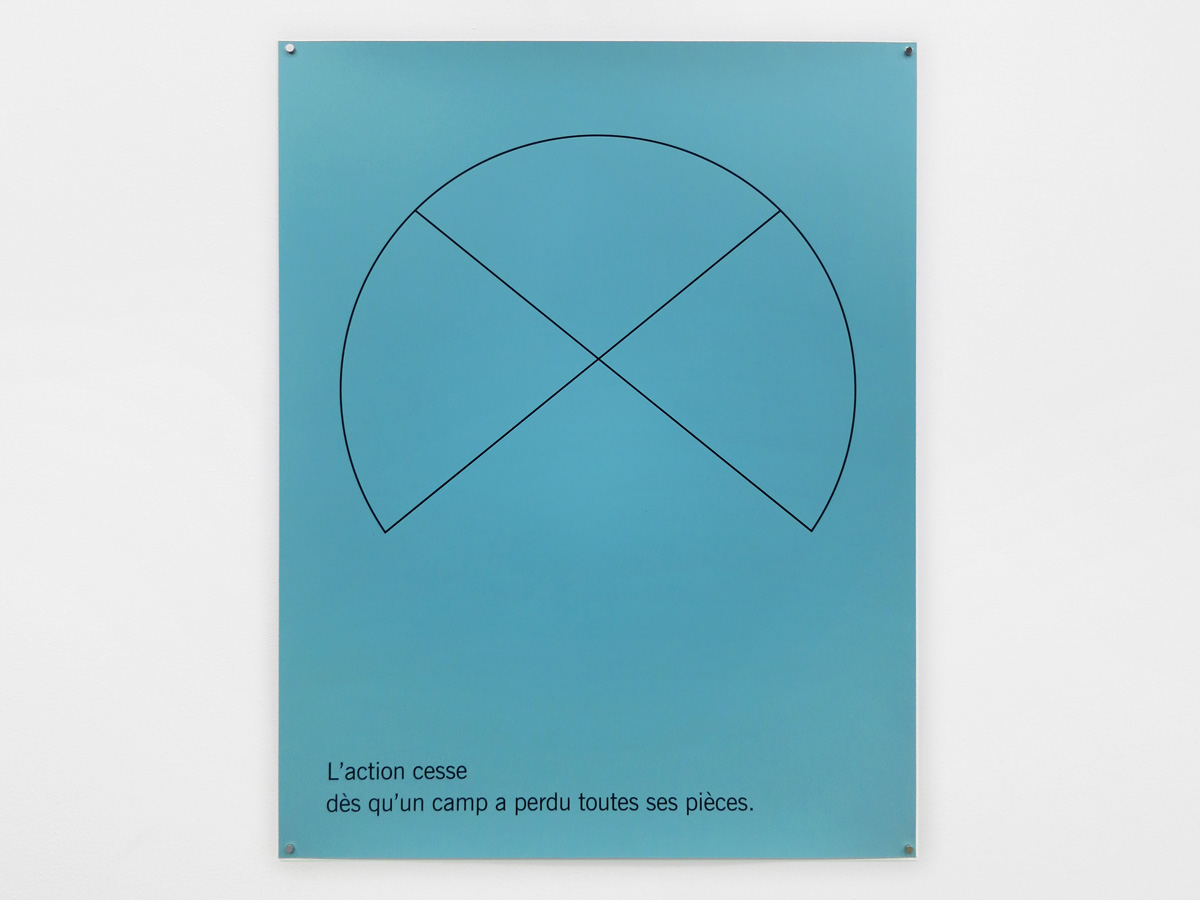 Elsa Werth, L’action cesse (dès qu’un), 2018, édition atelier Arcay Paris, sérigraphie, 68x88cm_horizontale